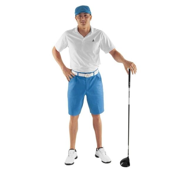Royal & Awesome Mens Why So Blue Anti-wrinkle Water Resistant Golf Shorts - Picture 1 of 11